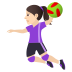 🤾🏻‍♀️ woman playing handball: light skin tone display on JoyPixels